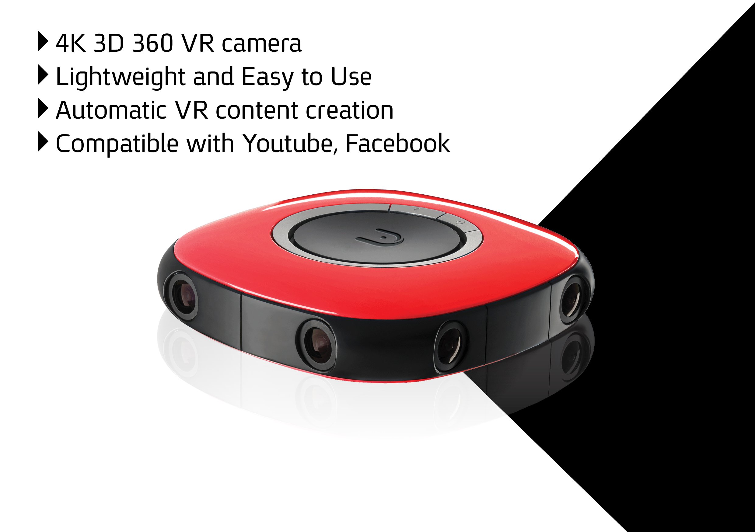 Amazon | Vuze VR Camera 3D 360° 4K ウェアラブルカメラ 防滴